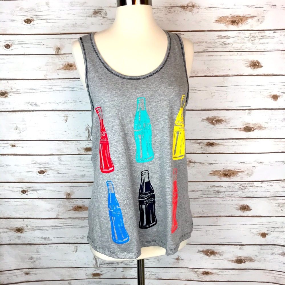 CocaCola Racerback Tank w/ Multicolor Graphic